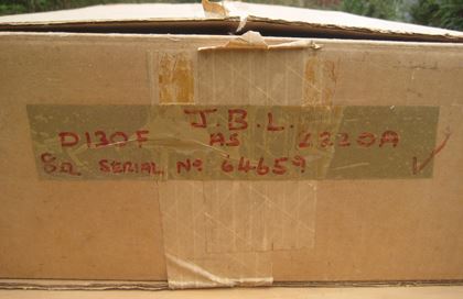 Jbl-D130F /2220A 15in 8Ohm vintage gwo